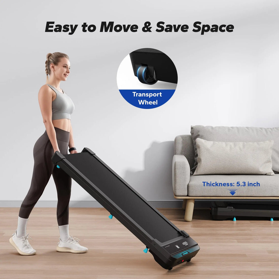 MERACH Portable Under Desk Treadmill