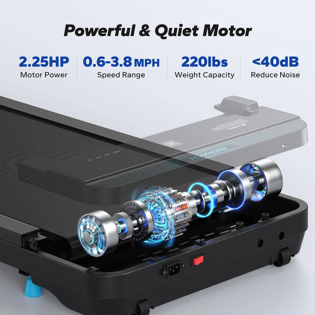 MERACH Portable Under Desk Treadmill