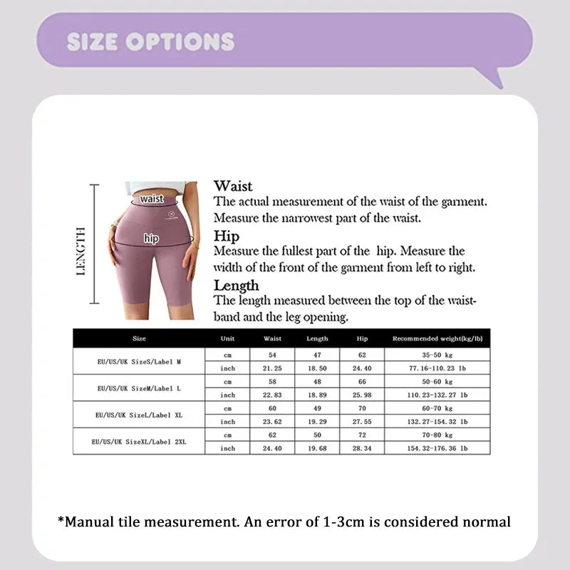 Women’s High Waist Sports Shorts – Gym, Yoga & Fitness Wear (M–XL)