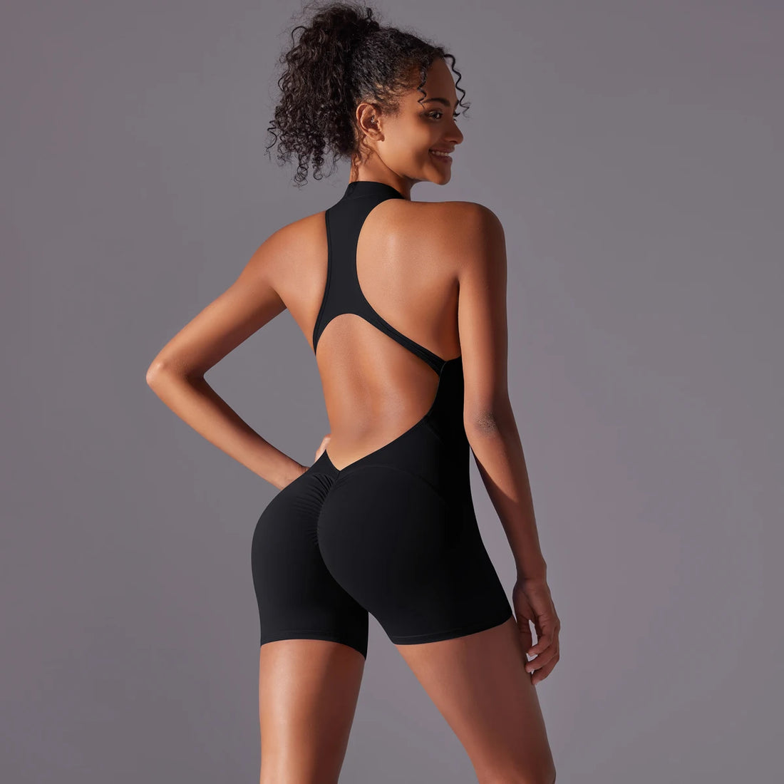 Women’s Sports Bodysuit – Push Up Quick-Dry Yoga Suit