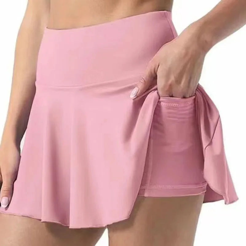 Women’s High Waist Tennis Skort with Shorts