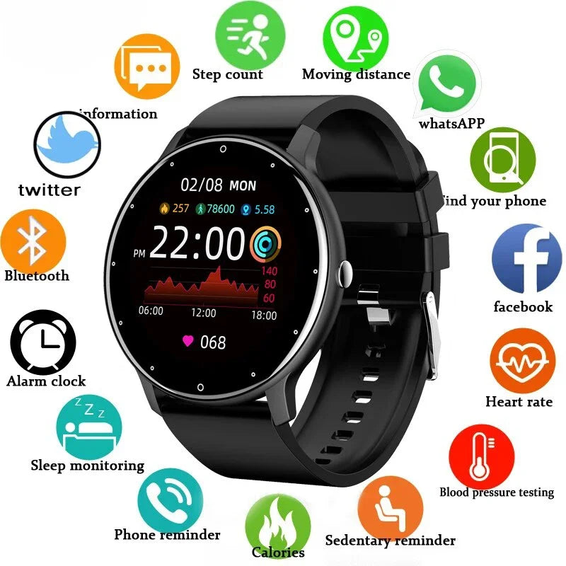LIGE Smartwatch – Full Touch Bluetooth 5.2 Call & Fitness Tracker (IP67)