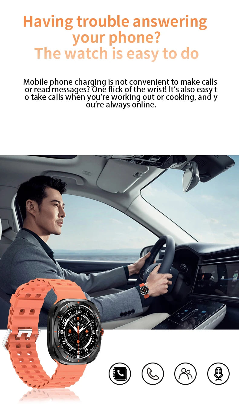 LAXASFIT GT7 Ultra Smartwatch – AMOLED Bluetooth Call Fitness Tracker