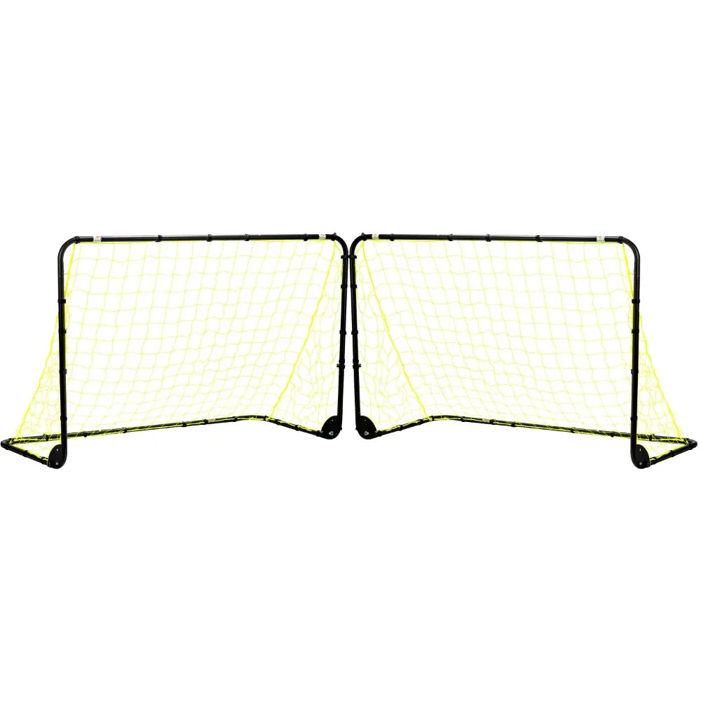 6'x4' Black Folding Sports Goals (Set of 2)