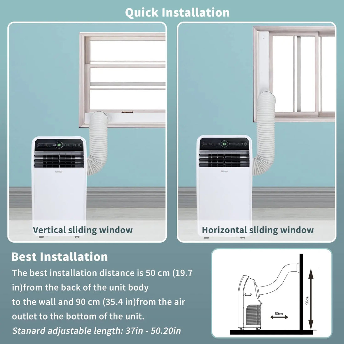 Shinco 12,000 BTU Portable Air Conditioner – 3-in-1 AC Unit