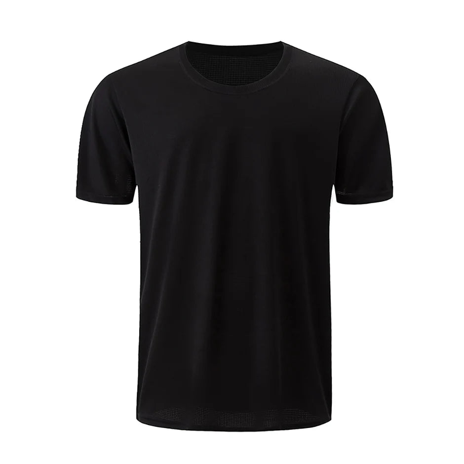 Men’s Waffle Knit Sports T-Shirt – Solid Color Fitness & Running Top (1/5 Pcs)