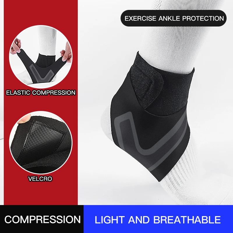 Adjustable Elastic Ankle Support Brace – Breathable Compression Protector