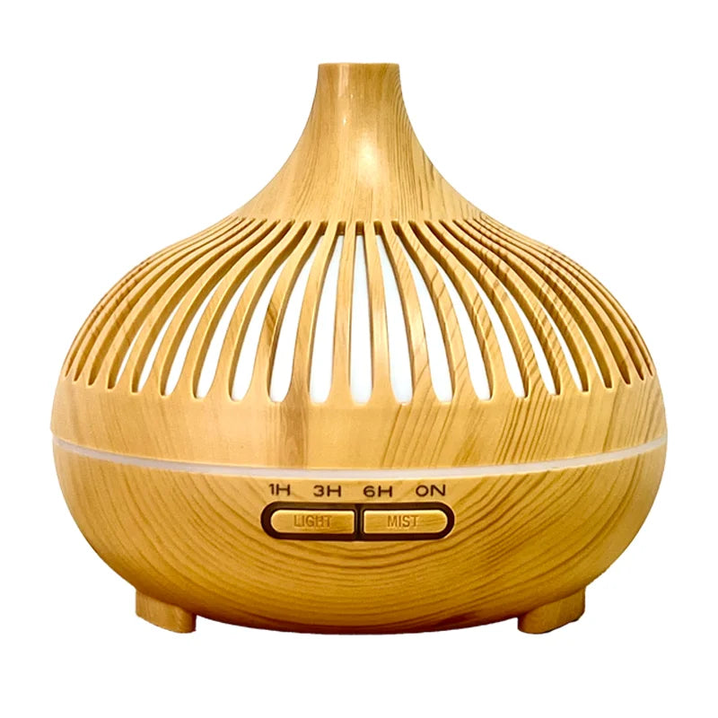500ML Wood Grain Aromatherapy Diffuser with Remote
