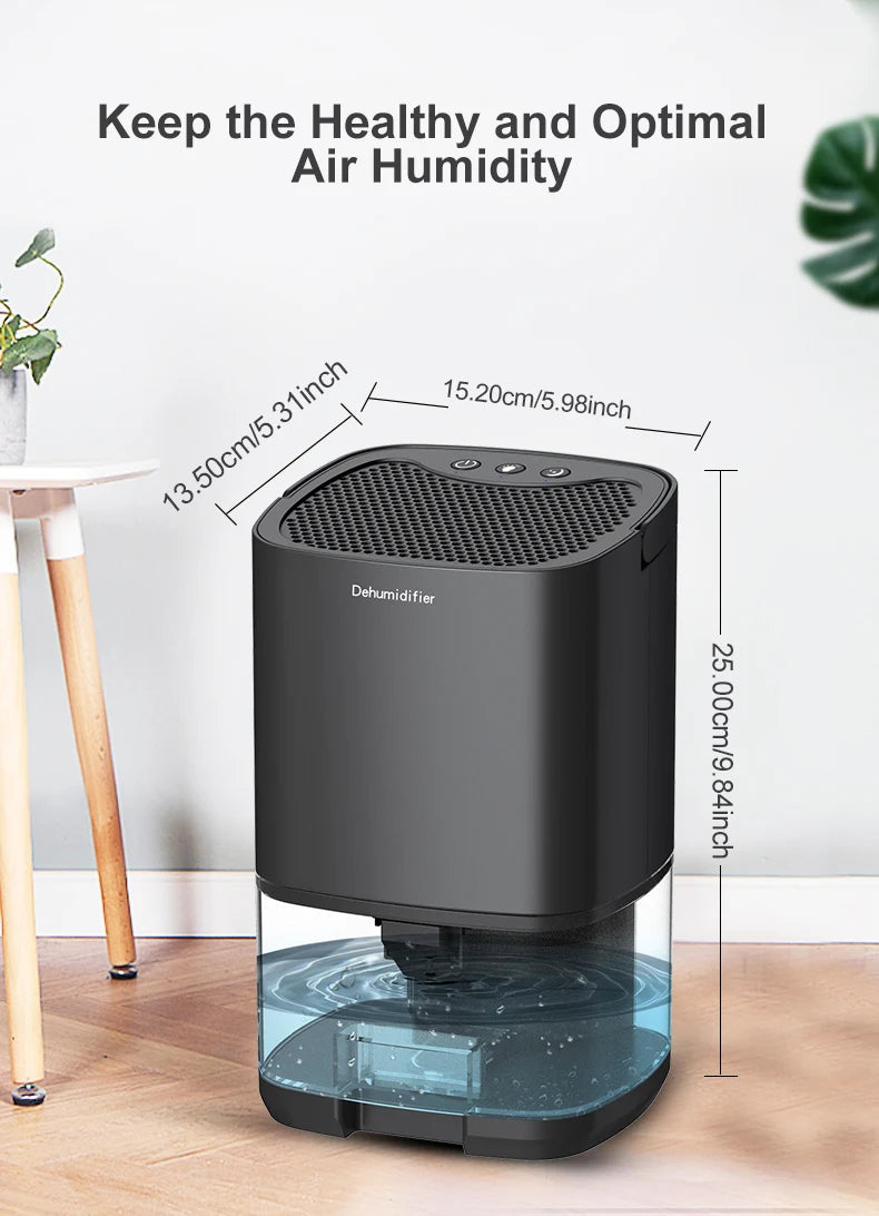 Portable Air Dehumidifier – Quiet Home & Office Moisture Absorber