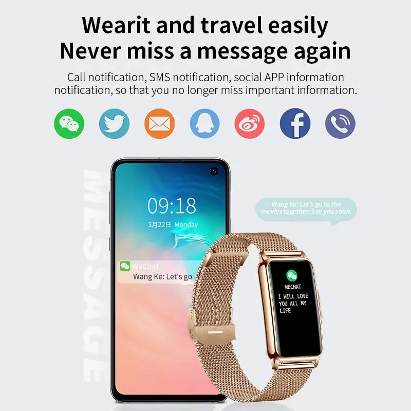 LIGE Women’s Smart Watch – Bluetooth Call & Fitness Tracker