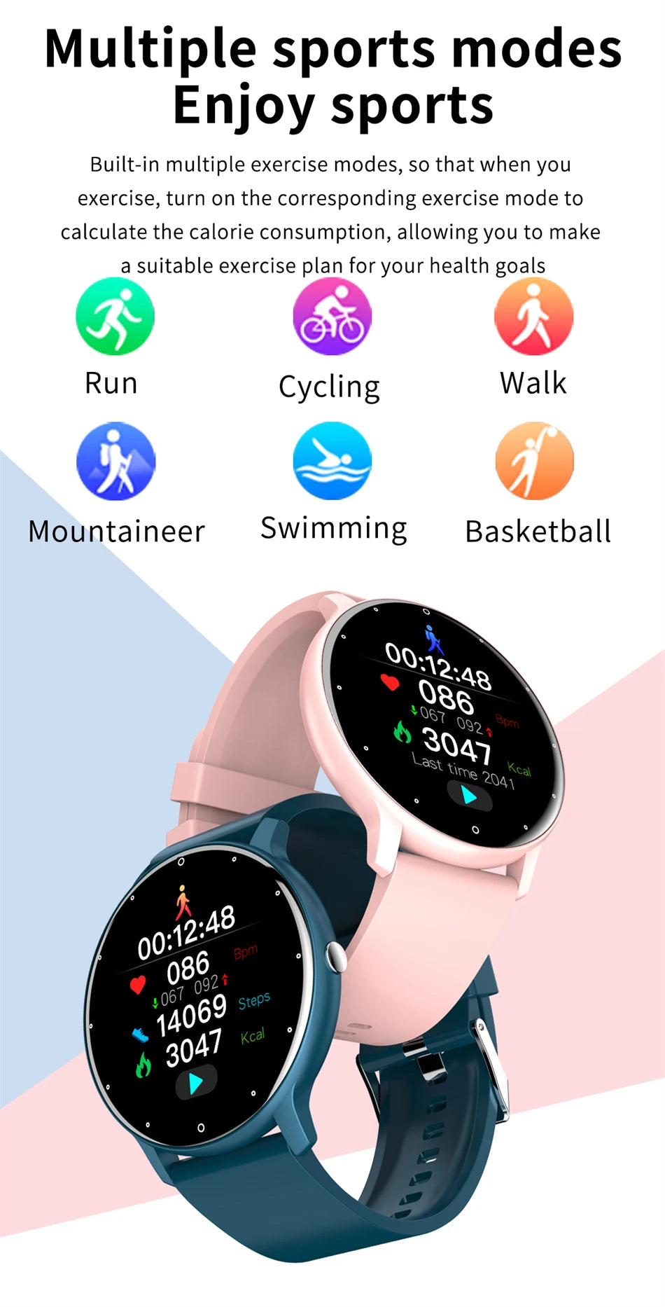 LIGE Smartwatch – Full Touch Bluetooth 5.2 Call & Fitness Tracker (IP67)