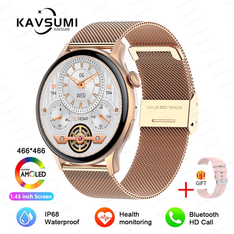 2024 NFC Smartwatch for Women with GPS & Bluetooth