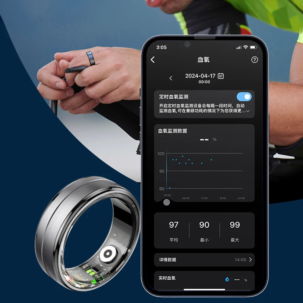 BT Smart Ring Fitness Tracker