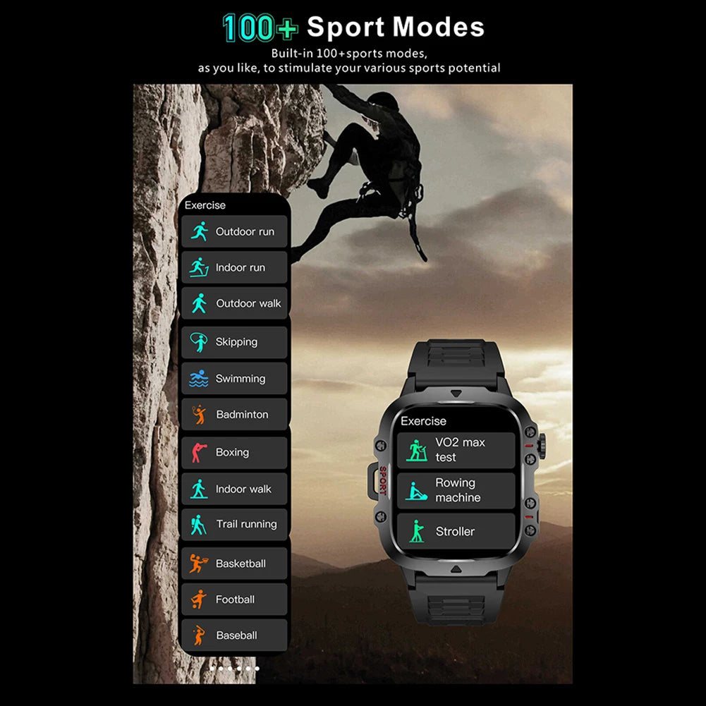 1.96" Touchscreen Outdoor Smartwatch for Men