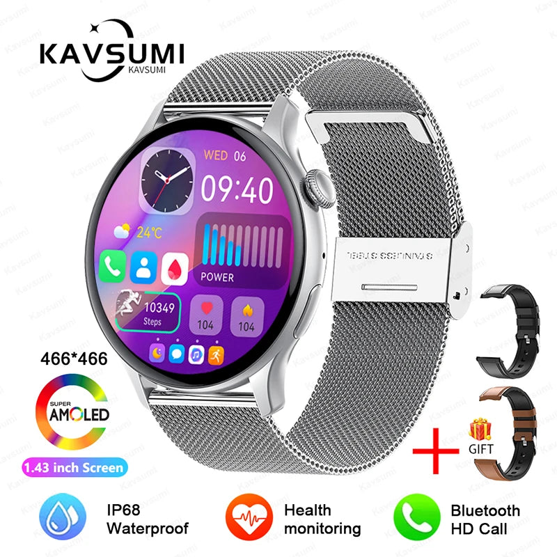 2024 NFC Smartwatch for Women with GPS & Bluetooth
