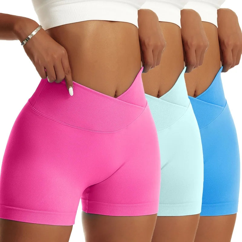 3-Piece Women’s High Waist Peach Hip Sports Set