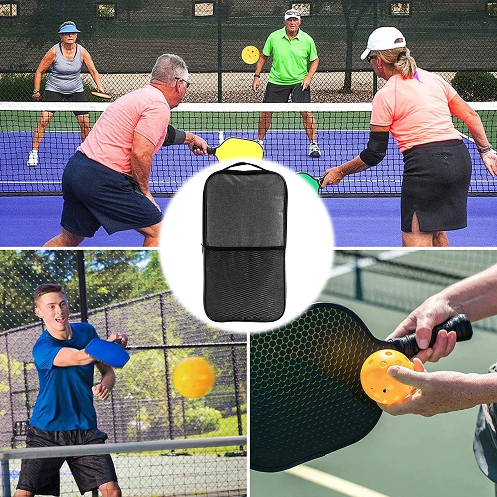 Pickleball Paddle Storage Bag Waterproof Pickleball Racket Holder Pickleball Paddle Case 4 Balls Racquet Cover Portable Bag