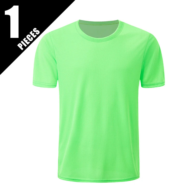 Men’s Waffle Knit Sports T-Shirt – Solid Color Fitness & Running Top (1/5 Pcs)