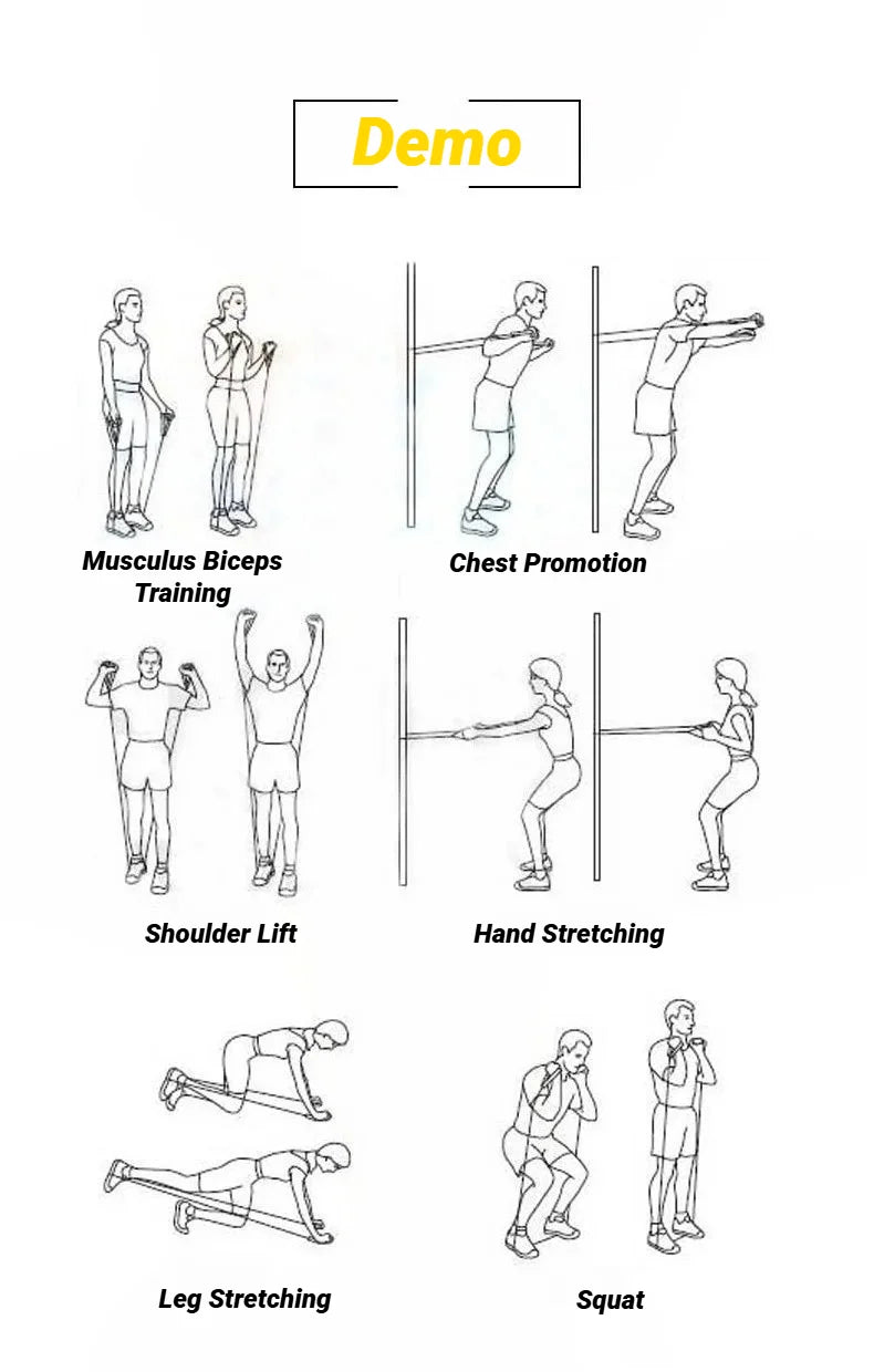 Resistance Bands with Handles – 5 Levels Workout Set