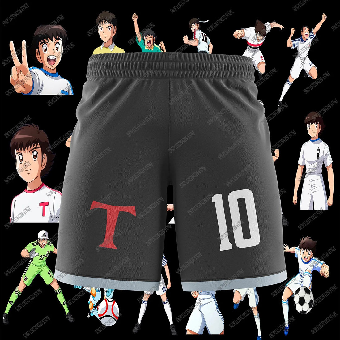 Captain Tsubasa Custom Football Team Beach Pants
