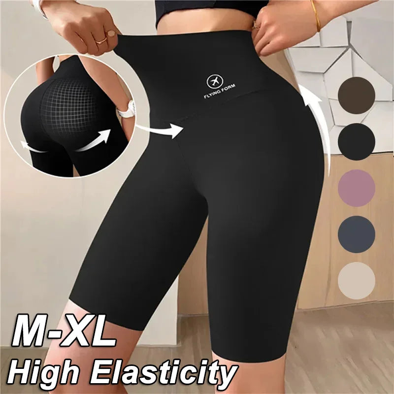 Women’s High Waist Sports Shorts – Gym, Yoga & Fitness Wear (M–XL)