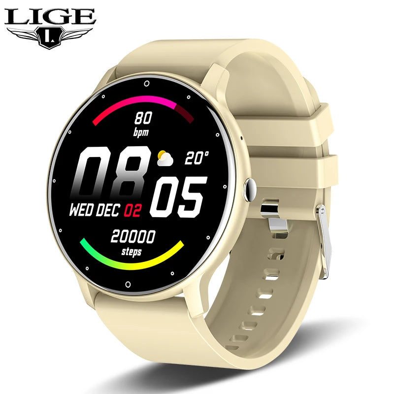 LIGE Smartwatch – Full Touch Bluetooth 5.2 Call & Fitness Tracker (IP67)