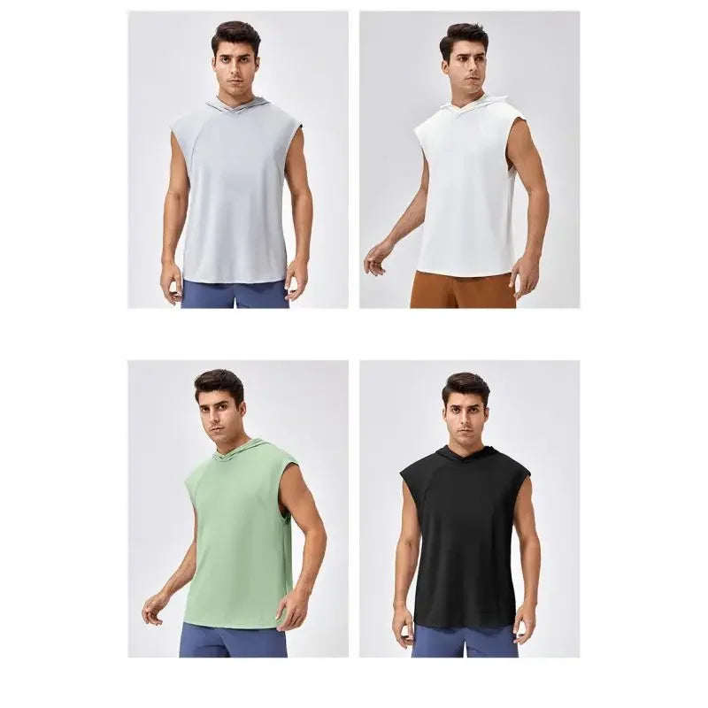 Men’s Quick-Dry Hooded Fitness Tank