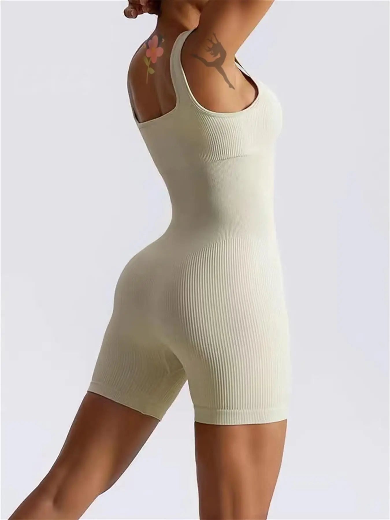 Women’s Seamless One-Piece Yoga Bodysuit – Push Up Fitness Jumpsuit