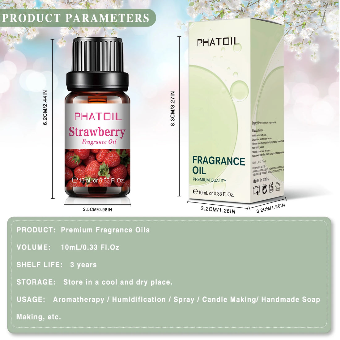 PHATOIL 10ml Fruit Fragrance Oils