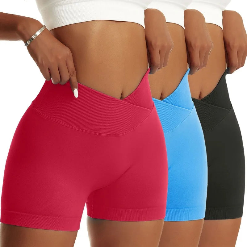 3-Piece Women’s High Waist Peach Hip Sports Set