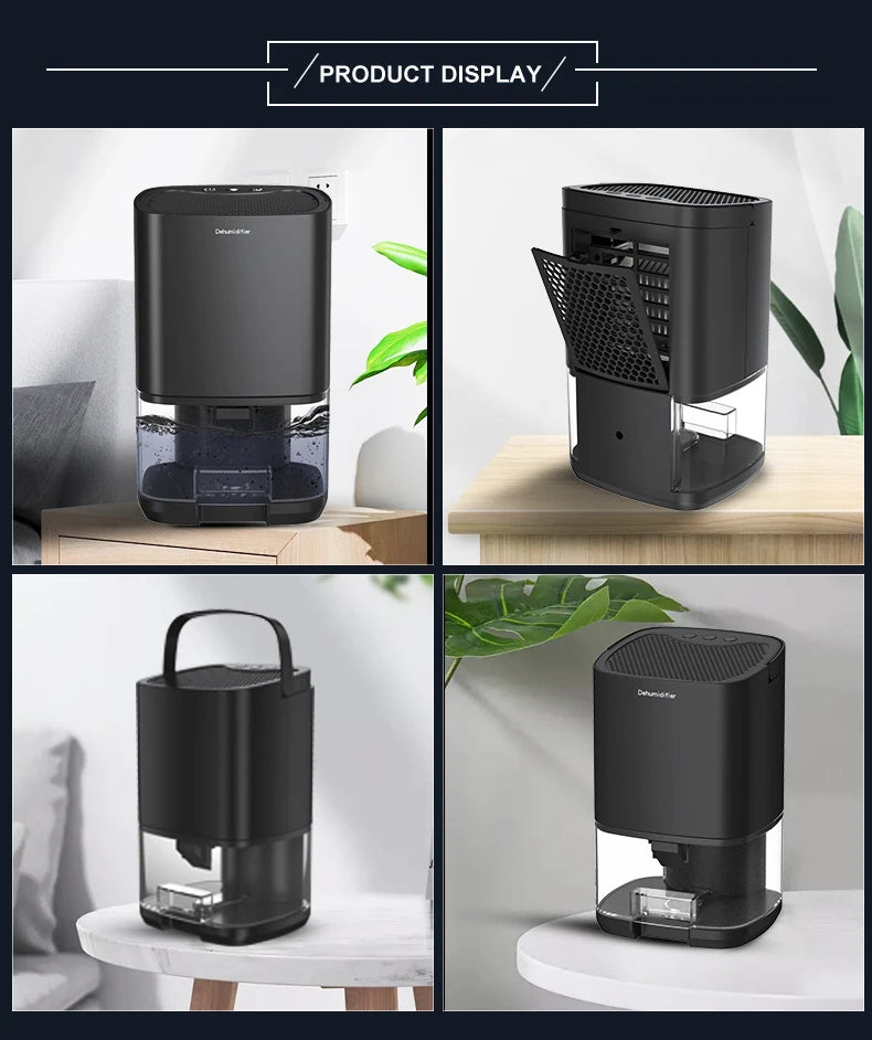 Portable Air Dehumidifier – Quiet Home & Office Moisture Absorber