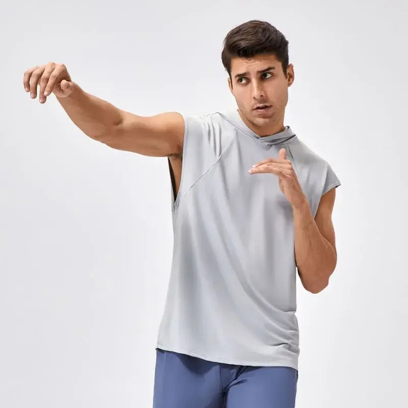 Men’s Quick-Dry Hooded Fitness Tank