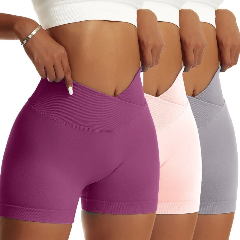 3-Piece Women’s High Waist Peach Hip Sports Set