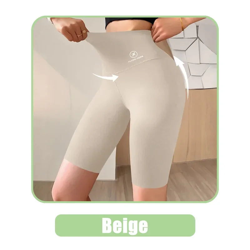 Women’s High Waist Sports Shorts – Gym, Yoga & Fitness Wear (M–XL)