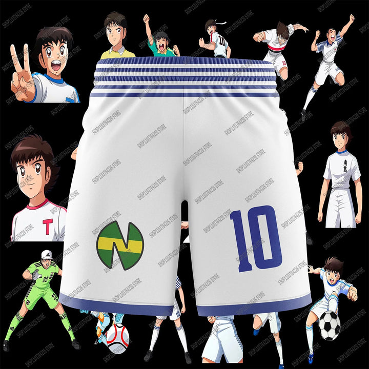 Captain Tsubasa Custom Football Team Beach Pants