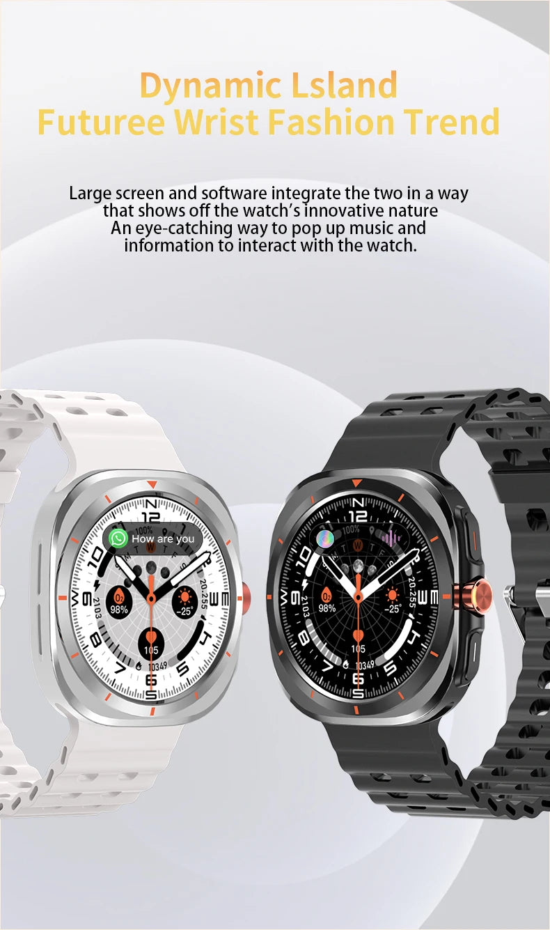 LAXASFIT GT7 Ultra Smartwatch – AMOLED Bluetooth Call Fitness Tracker