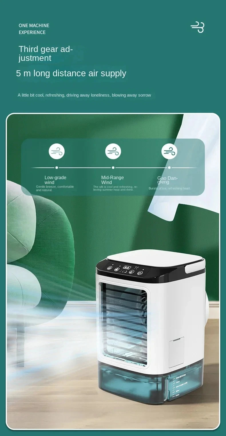 Portable Desktop Air Cooler Fan – Dual Spray & Night Light