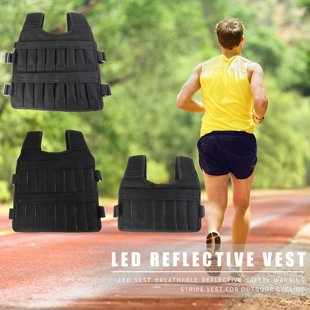 Adjustable Weighted Training Vest – Empty Bag Fitness Jacket 3–35kg