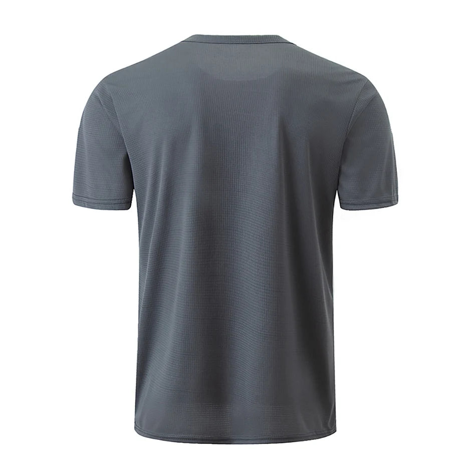 Men’s Waffle Knit Sports T-Shirt – Solid Color Fitness & Running Top (1/5 Pcs)