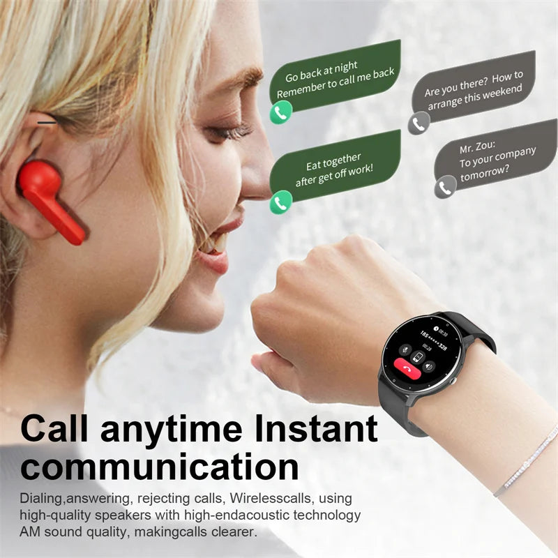 LIGE Smartwatch – Full Touch Bluetooth 5.2 Call & Fitness Tracker (IP67)