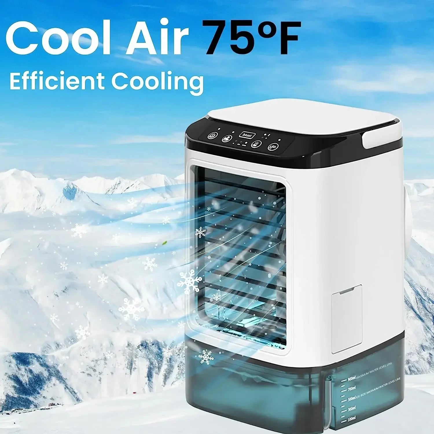 Portable Desktop Air Cooler Fan – Dual Spray & Night Light