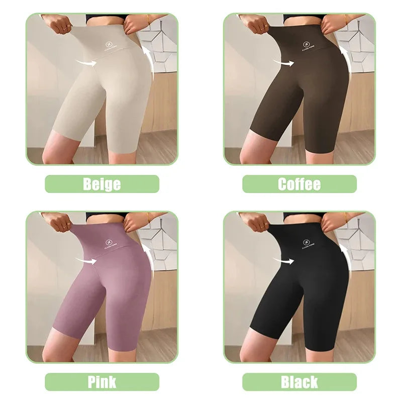 Women’s High Waist Sports Shorts – Gym, Yoga & Fitness Wear (M–XL)