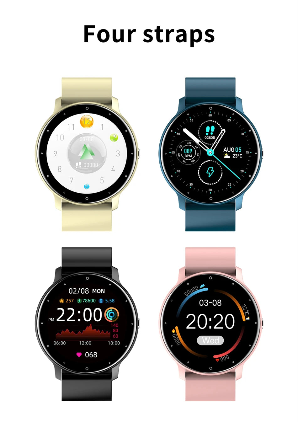LIGE Smartwatch – Full Touch Bluetooth 5.2 Call & Fitness Tracker (IP67)