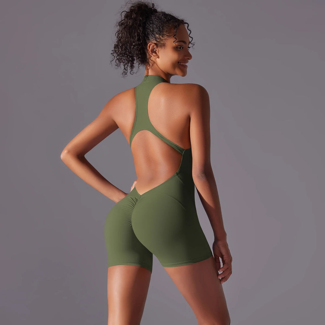 Women’s Sports Bodysuit – Push Up Quick-Dry Yoga Suit