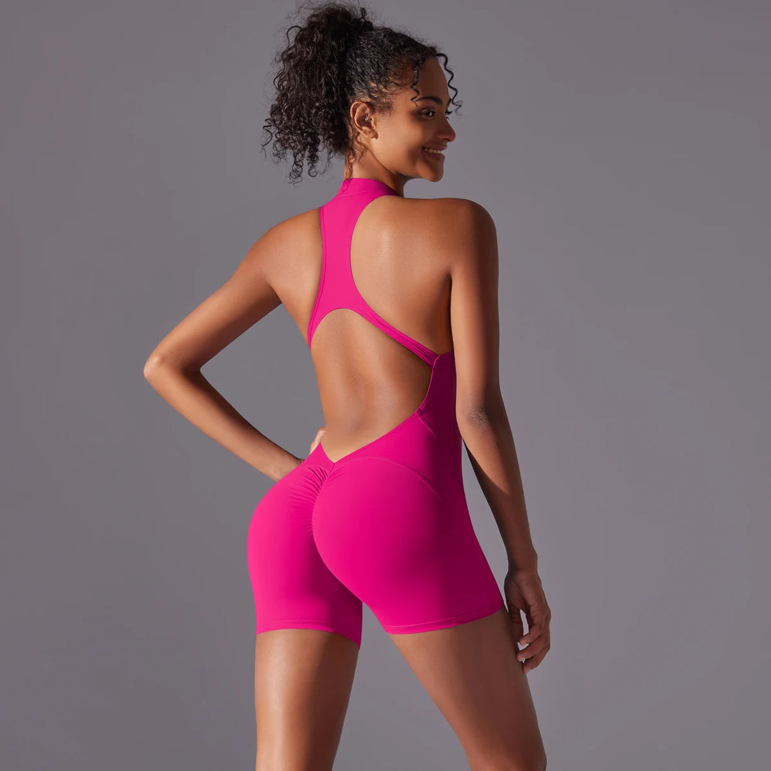 Women’s Sports Bodysuit – Push Up Quick-Dry Yoga Suit