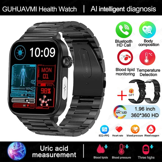 2025 ECG+PPG Smartwatch with Health Monitoring