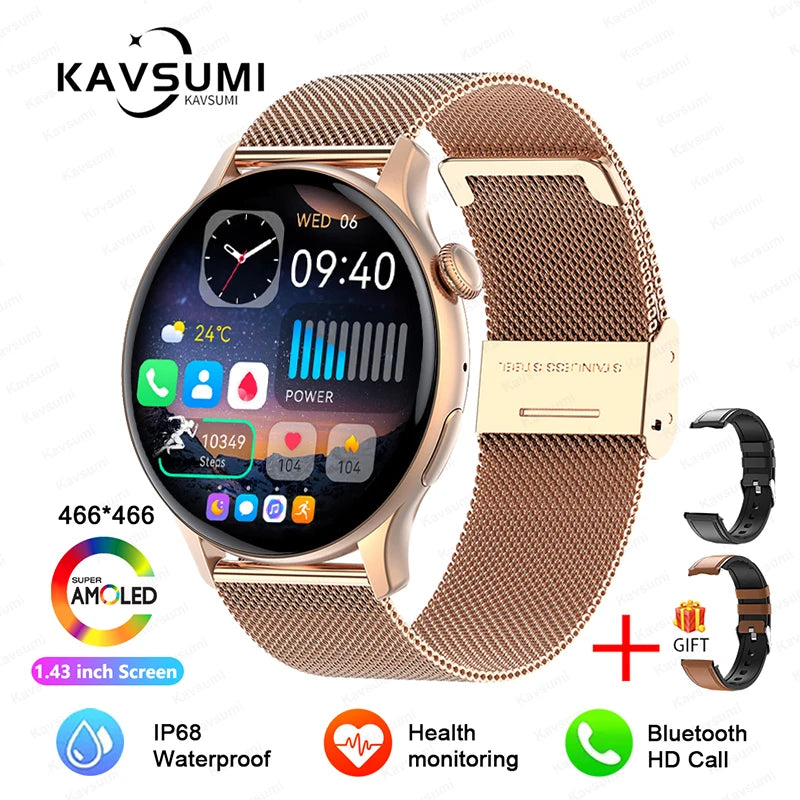 2024 NFC Smartwatch for Women with GPS & Bluetooth