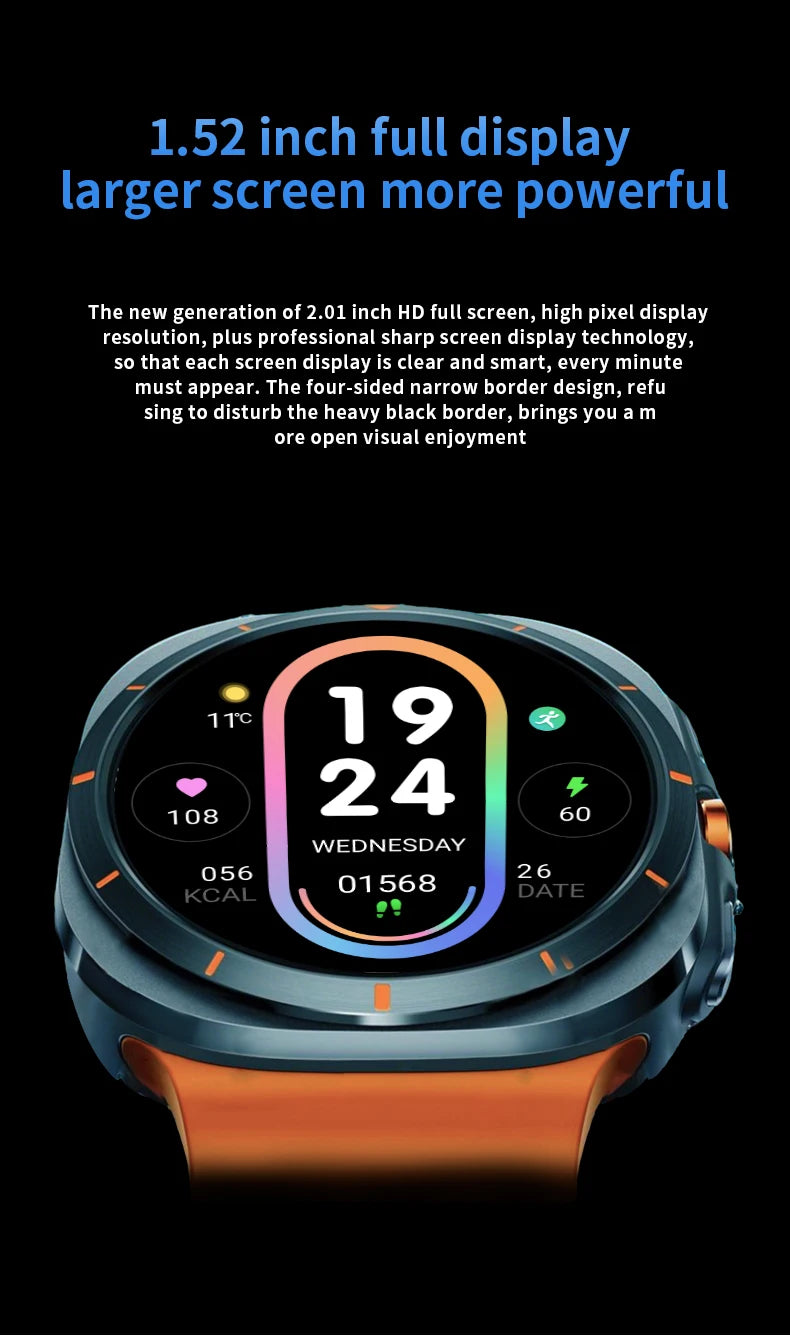 LAXASFIT GT7 Ultra Smartwatch – AMOLED Bluetooth Call Fitness Tracker