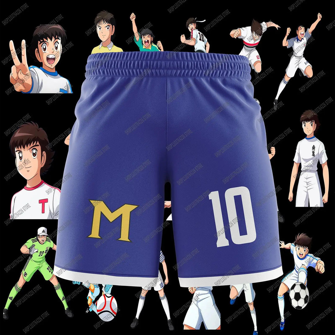 Captain Tsubasa Custom Football Team Beach Pants