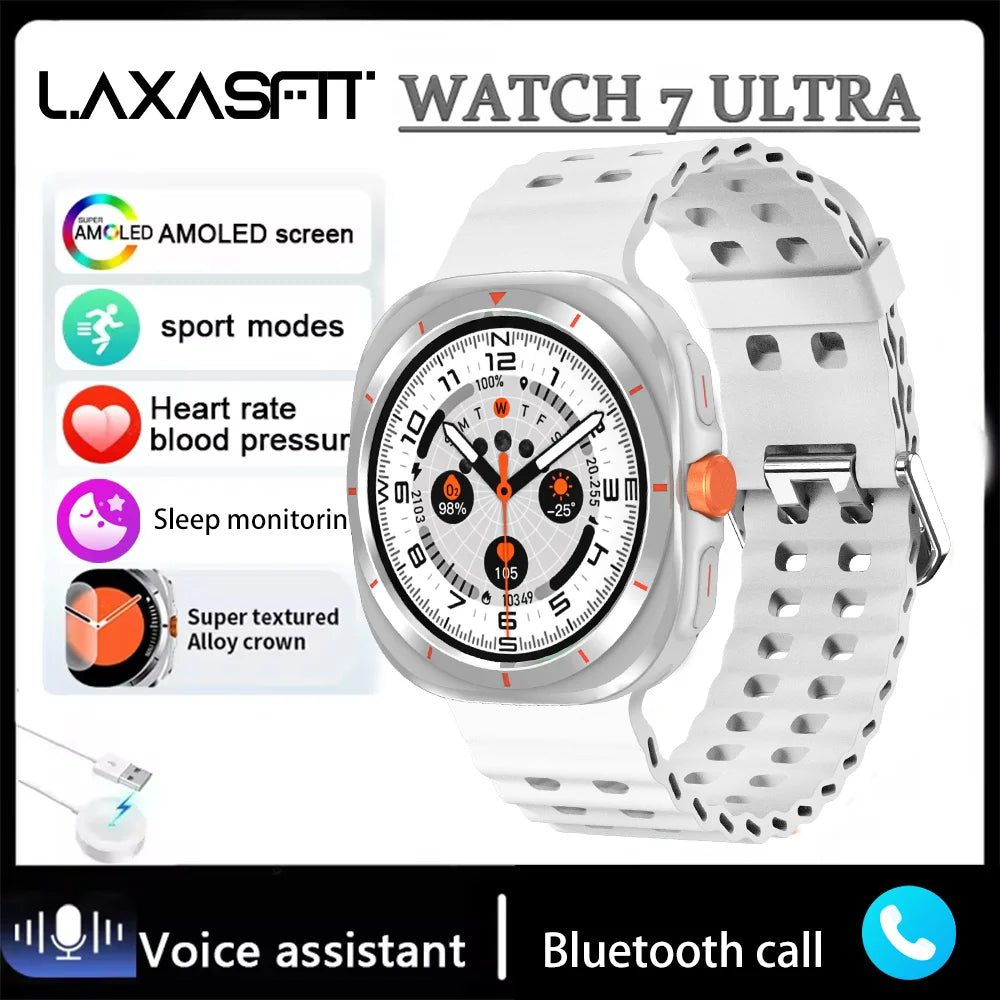 LAXASFIT GT7 Ultra Smartwatch – AMOLED Bluetooth Call Fitness Tracker